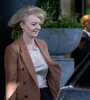 Liz Truss sale de su hotel camino al congreso del Partido Conservador en Birmingham (Fuente: EFE)