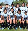 El equipo femenino de Argentino de Merlo que integraba Gómez