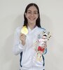 Malena Santillán, con 14 años, le dio tres medallas a la natación argentina. (Fuente: Prensa COA)