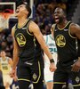 Jordan Poole y Draymond Green, piezas importantes del Golden State campeón (Fuente: AFP)