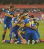 Las Gladiadoras festejaron otra vez bajo la lluvia (Fuente: Foto Prensa Boca)