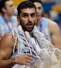 Campazzo durante los festejos por la AmeriCup ganada con la Selección Argentina (Fuente: NA)