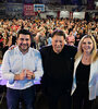 Cleri, Devoto y Sacnun en el acto de presentación del libro sobre Néstor Kirchner. (Fuente: Sebastián Granata)