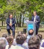 El ministro de Economía, Sergio Massa, en el acto de lanzamiento del auxilio estatal a productores agrarios. (Fuente: NA)