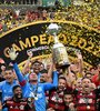 Flamengo festeja la Libertadores, como lo hizo en la edición de 2019 (Fuente: AFP)