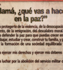 La solicitada pidiendo por la abolición del servicio militar obligatorio contaba con firmas como las de María Luisa Bemberg, Josefina Robirosa y Marta Lamas entre muchas otras.