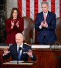 Aplausos para Biden de Kamala Harris y el republicano McCarthy. (Fuente: AFP)