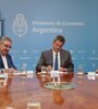 El ministro de Economía, Sergio Massa, el gobernador de Catamarca, Raúl Jalil, y el secretario de Industria y Desarrollo Productivo, José Ignacio de Mendiguren.