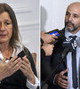 La exministra de Seguridad nacional Sabrina Frederic y Claudio Brilloni. (Fuente: Rosario/12)