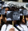 El rostro de Lucía como pancarta en una manifestación.