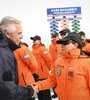 El jefe de Estado, en la Base Marambio (Fuente: Télam)