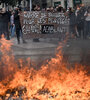 El presidente de Francia Emmanuel Macron calificó de jaurías a los manifestantes. (Fuente: AFP)