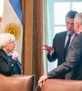 Sergio Massa, con Janet Yellen, secretaria del Departamento del Tesoro, y Marc Stanley, embajador de Estados Unidos en Argentina. (Fuente: Prensa Ministerio de Economía)