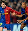 Messi y Herny, cuando compartían delantera en el Barcelona. (Fuente: AFP)