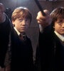 Rupert Grint (Ron Weasley) y Daniel Radcliffe (Harry Potter) en la adaptación cinematográfica.
