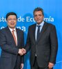 Sergio Massa junto al embajador de China en Argentina, Zou Xiaoli. (Fuente: Ministerio de Economía)
