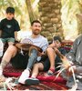 Messi y su familia, cumpliendo un compromiso comercial en Arabia Saudita (Fuente: Instagram)