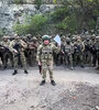  Yevgeny Prigozhin rodeado por mercenarios del Grupo Wagner.  (Fuente: AFP)
