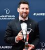 Lionel Messi recibió el galardón a mejor deportista en los Premios Laureus.  (Fuente: AFP)