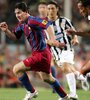 Lionel Messi, frente a la Jueventus en la Copa Gamper de 2005. (Fuente: EFE)