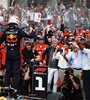 El neerlandés Max Verstappen festeja la obtención del GP de Mónaco. (Fuente: Fórmula 1)
