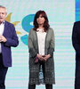 Alberto Fernández, Cristina Kirchner y Sergio Massa.  (Fuente: Télam)