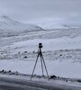 El equipo de Adriana Lestido para filmar Errante, la conquista del hogar, en las Islas Svalbard. (Fuente: Adriana Lestido)