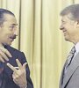 Videla con Jimmy Carter, el jefe de la Casa Blanca que jugó un rol clave de presión y condicionamientos sobre la dictadura argentina.