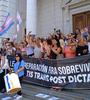 La manifestación de la comunidad travesti trans hizo posible la ley reparatoria. 