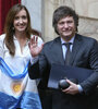 Victoria Villarruel junto al presidente Javier Milei. (Fuente: NA)