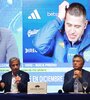 Andrés Ibarra y Mauricio Macri en la conferencia de prensa. (Fuente: NA)