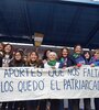 Movilización de las mujeres sindicalistas de la CTA A, la CTA T, la CGT y la CTEP a la Anses el 2 de julio de 2019 para que se aprobara la moratoria previsional