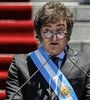 Javier Milei durante su discurso frente al Congreso. (Fuente: AFP)