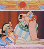 Astérix, Cleopatra y Obélix, el dibujo de portada del album de 1963.