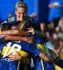 Las chicas de Boca de festejo (Fuente: Prensa AFA)