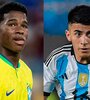 Endrick, el pibe que promete mucho en Brasil. Thiago Almada, el capitán argentino que ya es campeón del mundo.