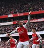 Arsenal sumó una goleada para acercarse a la cima (Fuente: AFP)