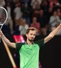 Daniil Medvedev festeja su triunfo ante Alexander Zverev. (Fuente: AFP)