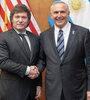 Javier Milei junto al embajador de los Estados Unidos, Marc Stanley.