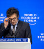 Javier Milei durante su discurso en el Word Economic Forum de Davos (Fuente: AFP)