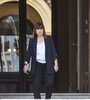 La ministra de Seguridad Patricia Bullrich saliendo de Casa Rosada (Fuente: Télam)