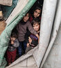 Niños refugiados en elcampamento de Rafah. (Fuente: EFE)