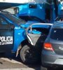 10 heridos tras el choque entre un patrullero y el auto partícular que chocaron en Barracas. (Fuente: NA)