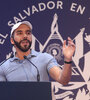 Nayib Bukele celebra su victoria.  (Fuente: EFE)