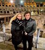 Karina y Javier Milei en Roma desde donde se anunció el despido de Giordano y Royón. (Fuente: NA)