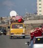Los gazatíes escapan de Rafah al desierto. (Fuente: EFE)