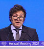 Javier Milei durante su discurso en el World Economic Forum (Fuente: AFP)