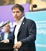 Axel Kicillof recorrió ayer las obras en Bahía Blanca. 