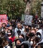 Estudiantes de New York University participan de una protesta contra Israel en Washington Square. (Fuente: AFP)