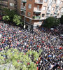 Panorámica de la marcha a la sede del PSOE.  (Fuente: EFE)